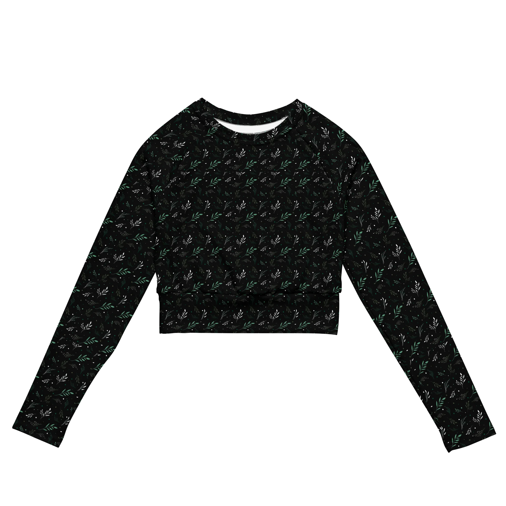 Midnight Leaf All-Over Crop Top product image (5)