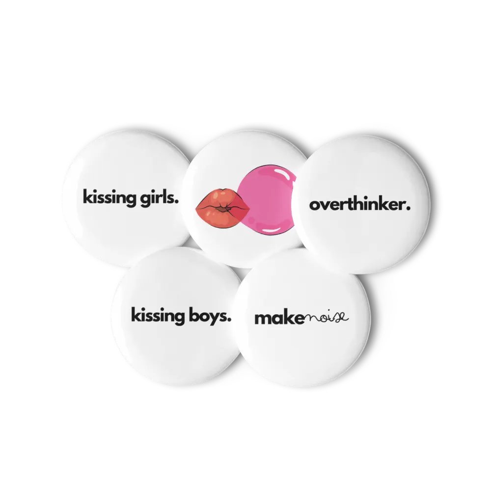 💋 The kissing boys Collection: Set of Pin Buttons 💋 product image (11)