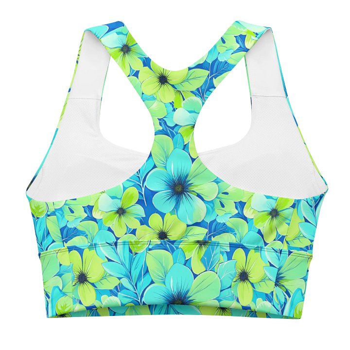Longline Floral Sports Bra – Stylish Workout Crop Top for Yoga, Gym & Everyday Wear product image (2)