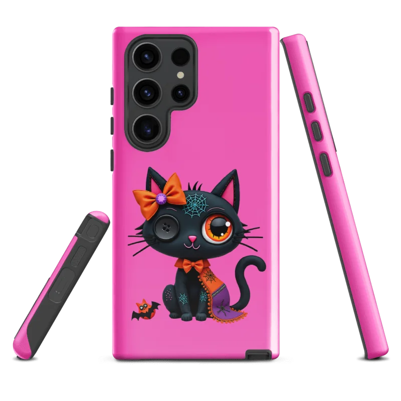 Halloween Patchwork Black Cat, Samsung® Case product image (2)