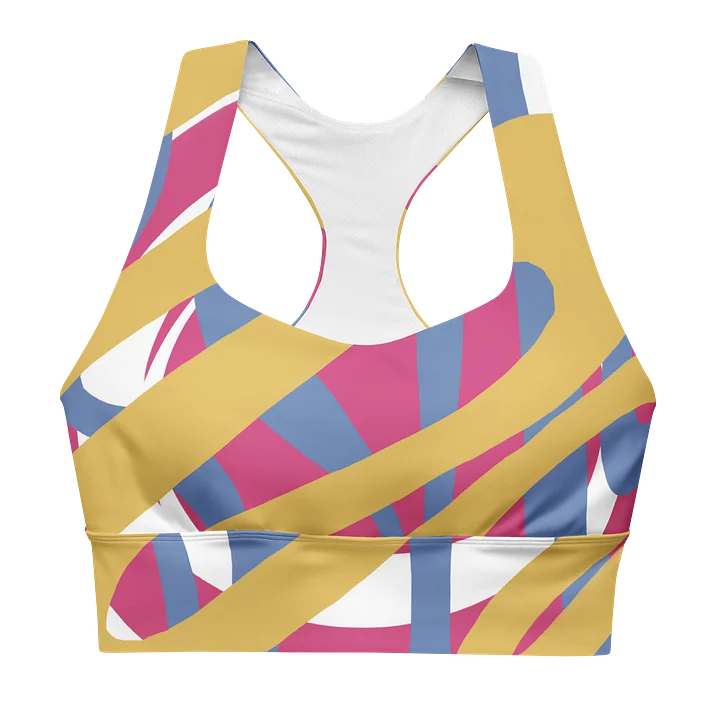 Retro Vibe Crop Top – Geometrisches Linien-Design product image (1)
