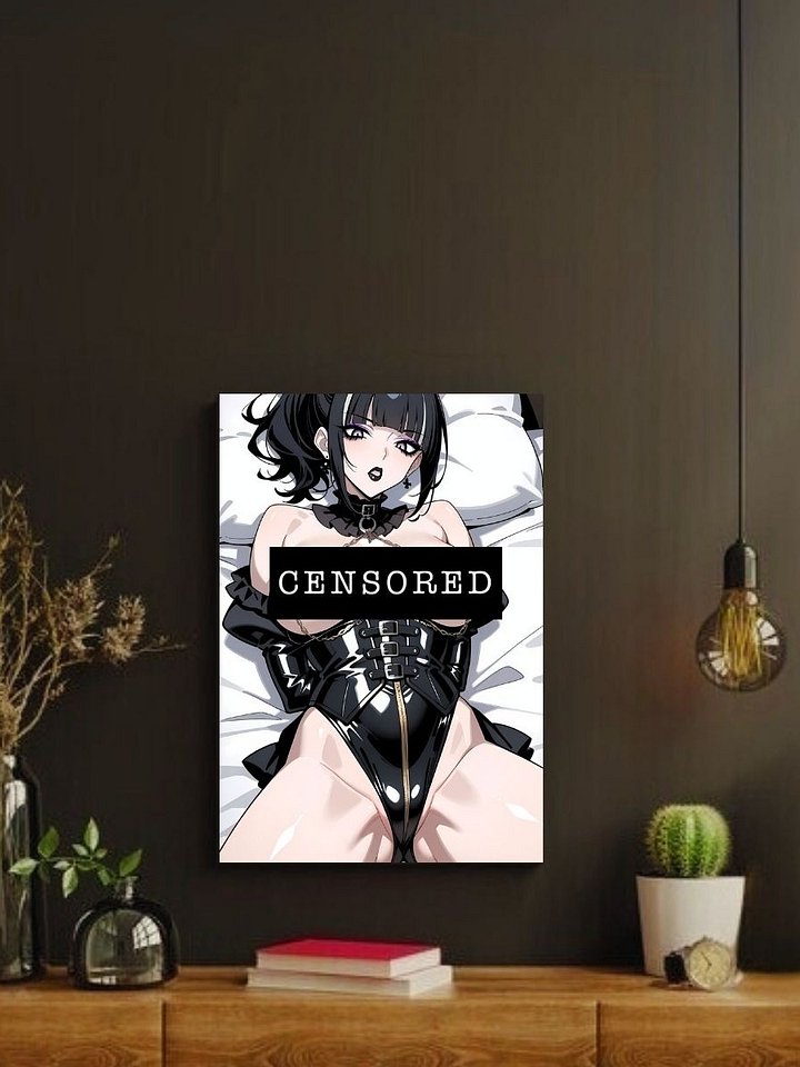 Metal Print - Luna Rain Original Character Black Latex Bed - 8x10 product image (2)