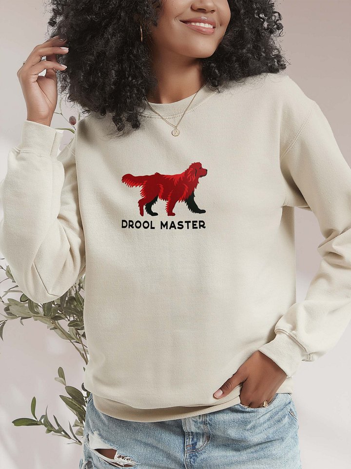 Drool Master Sweatshirt (Embroidered) of a Newfoundland(Chocolate) product image (2)