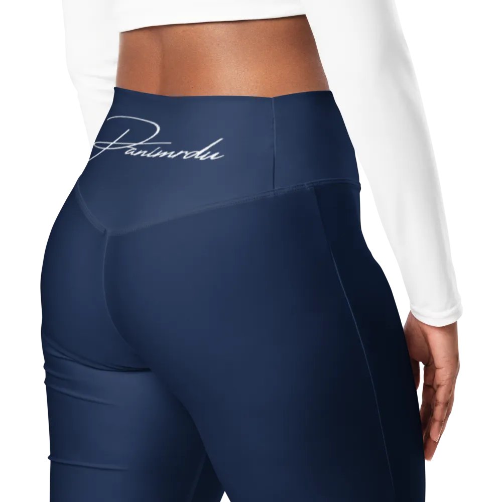 PANÍ MRDU Flaired Leggings in Navy product image (10)