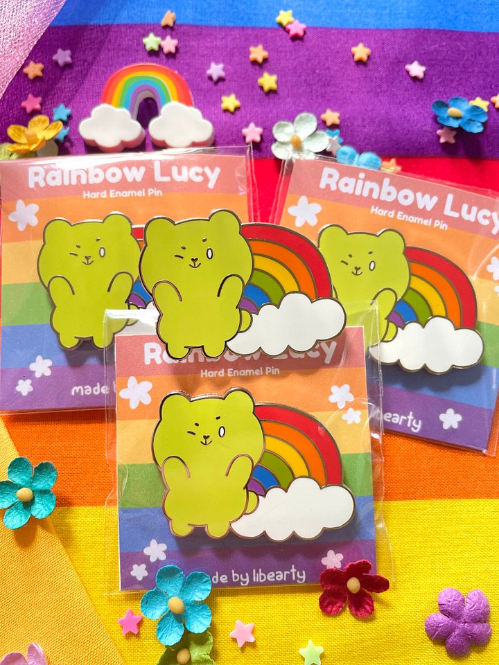 Lucy Rainbow Pride Enamel Pin product image (2)