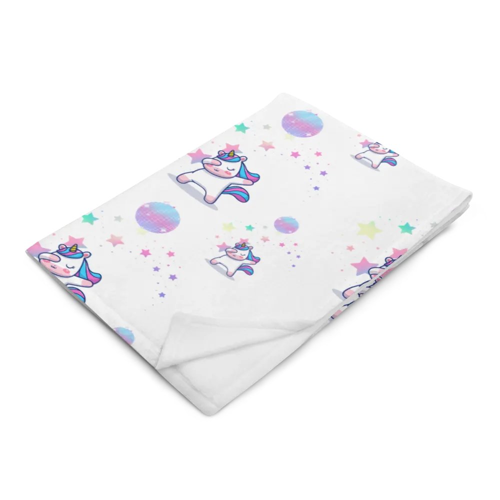 Disco Dabbing Unicorn Throw Blanket product image (7)
