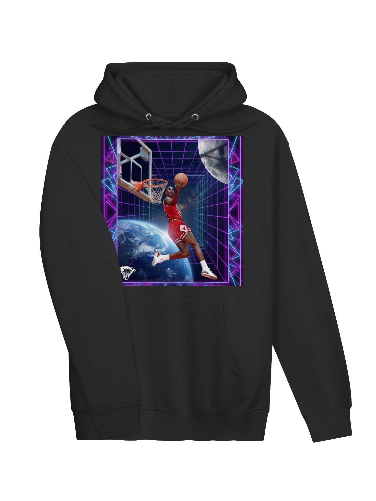 90s VINTAGE RETRO AIR JORDAN DUNK CONTEST SPACE GRID HOODIE product image (17)