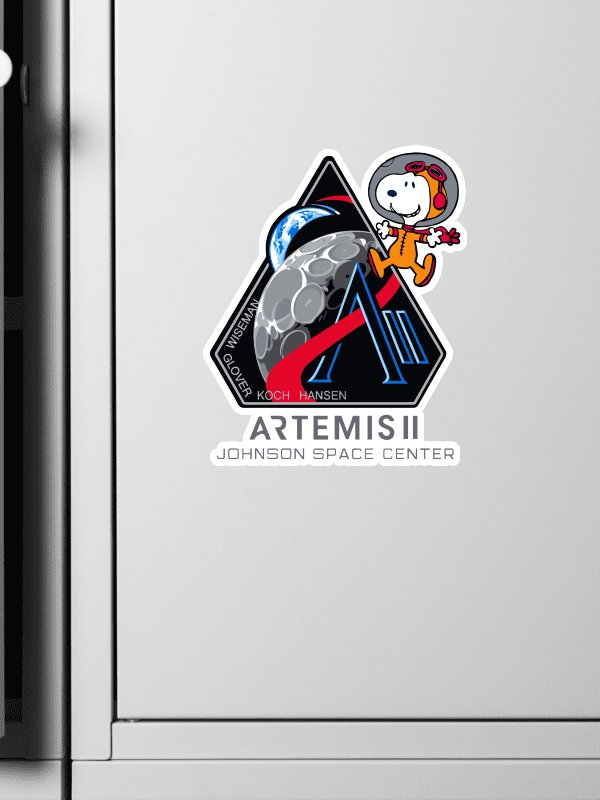 Snoopy Artemis ii Sticker | NASA Space Mission Moon Flyby product image (1)