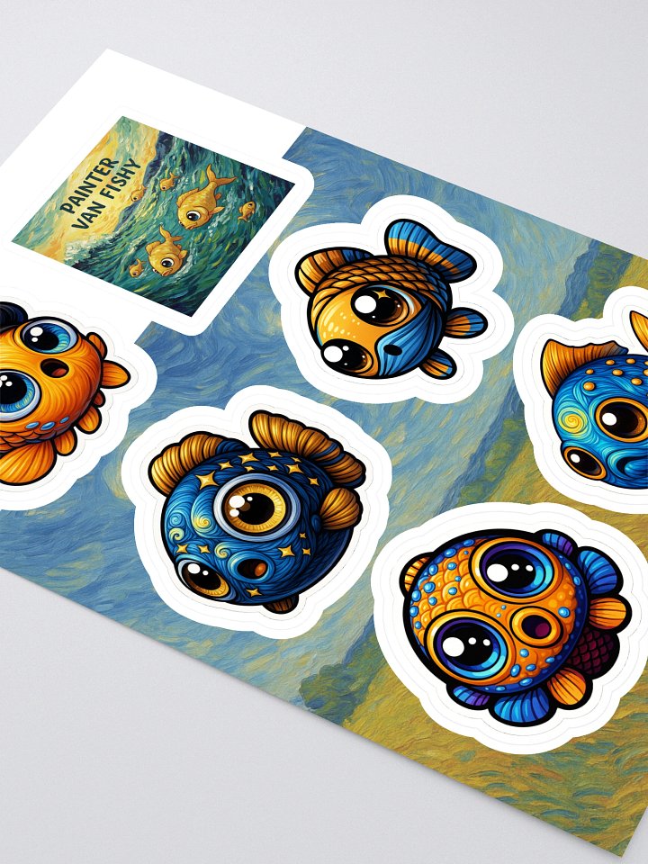Painter Van Fishy Sticker Sheet product image (2)