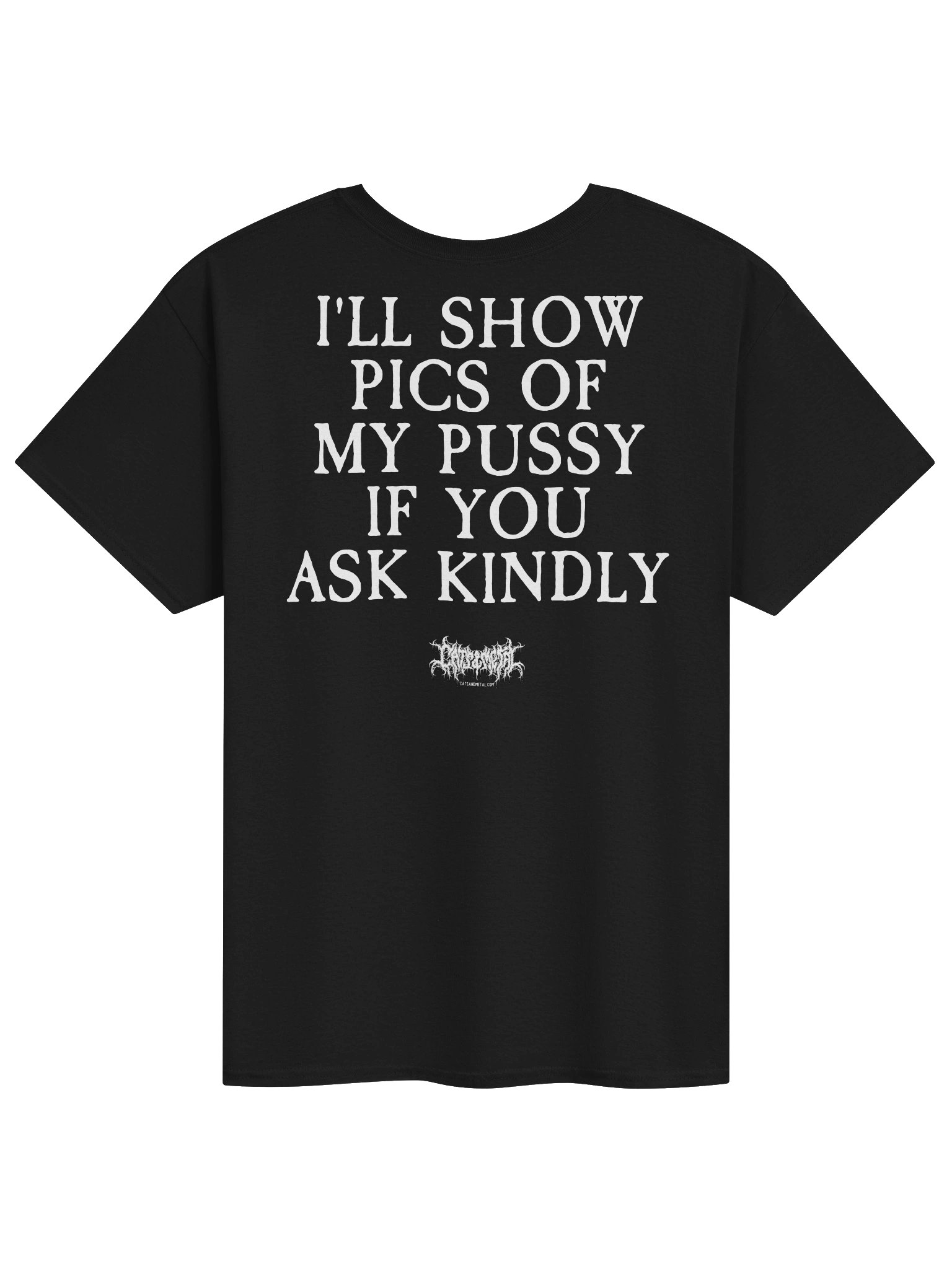Ask Kindly Unisex Tee | Funny Metal Cat Shirt product image (1)