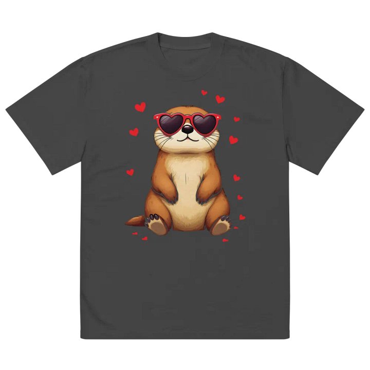 I Steal Hearts Valentines Day Animal Lovers Oversized Tee product image (2)