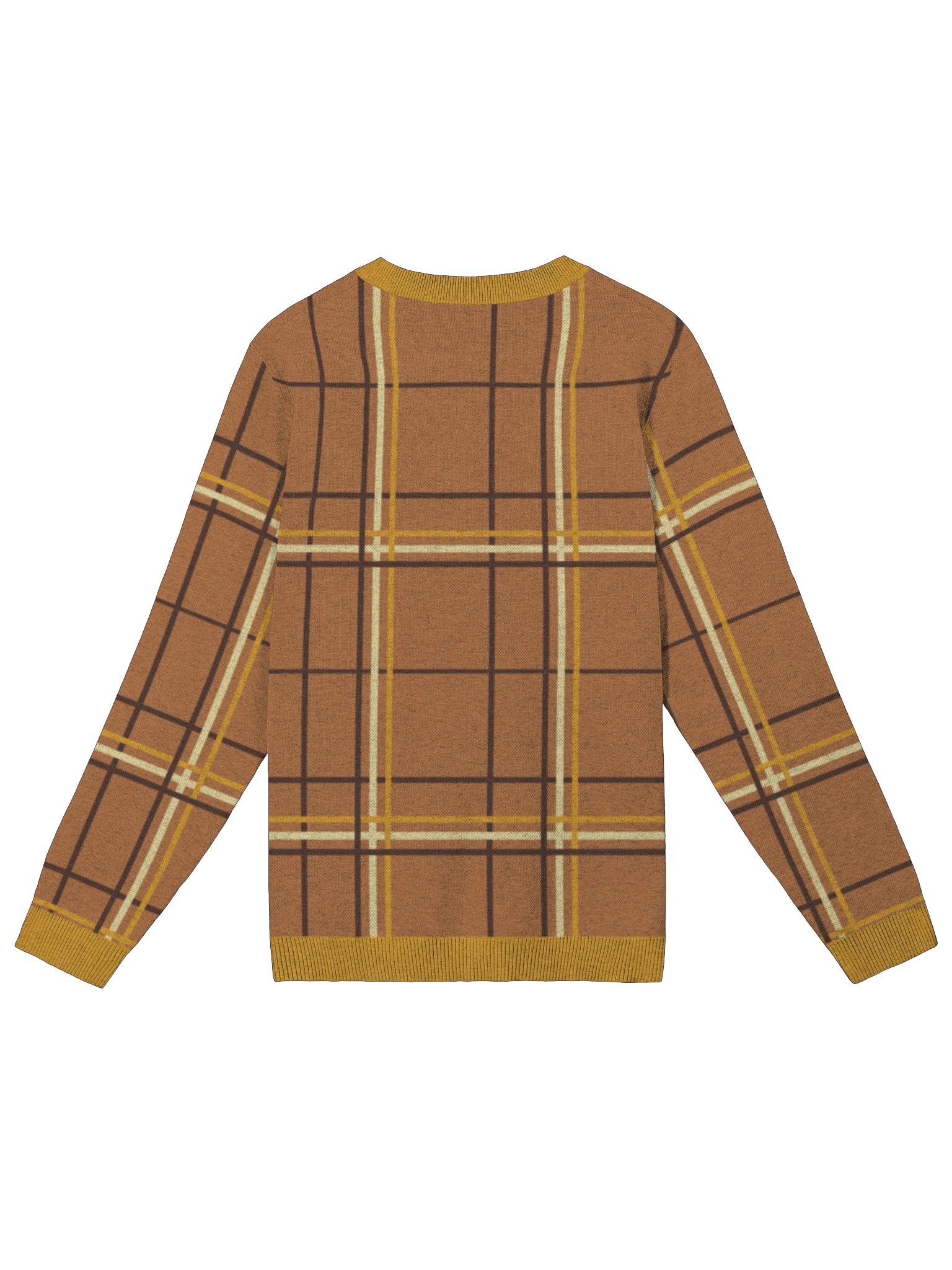 Plaid Coffee Unisex Knitted Sweater product image (3)