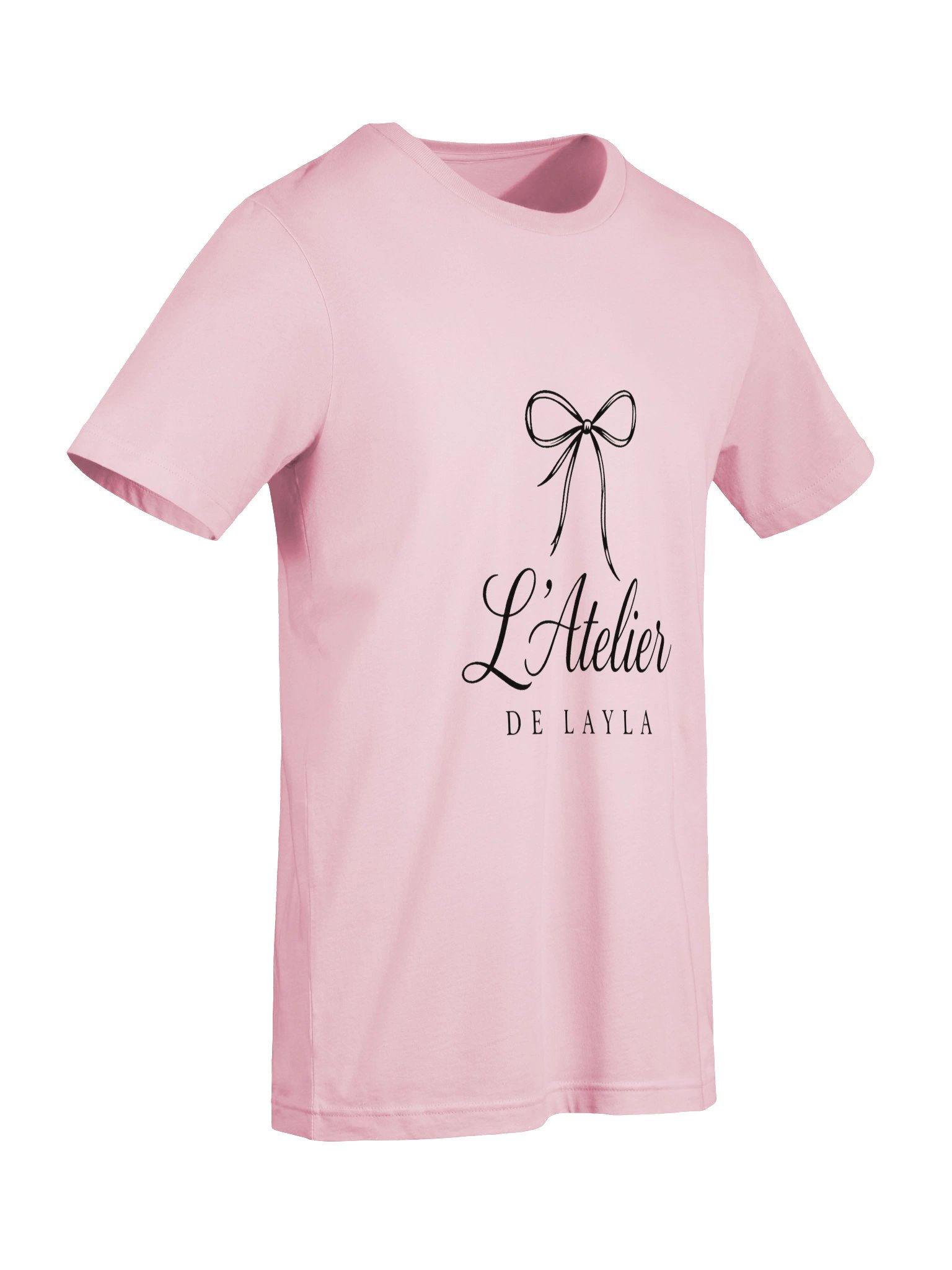 L’Atelier de Layla Bow T-Shirt, Black Lettering product image (36)