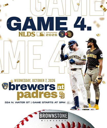 Tonight come cheer on the brewers and wear them colors @brownstonesociallounge game starts at 9p so you  can get happy hour s...