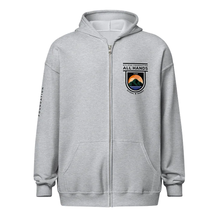 All Hands zipped hoodie, grey product image (1)