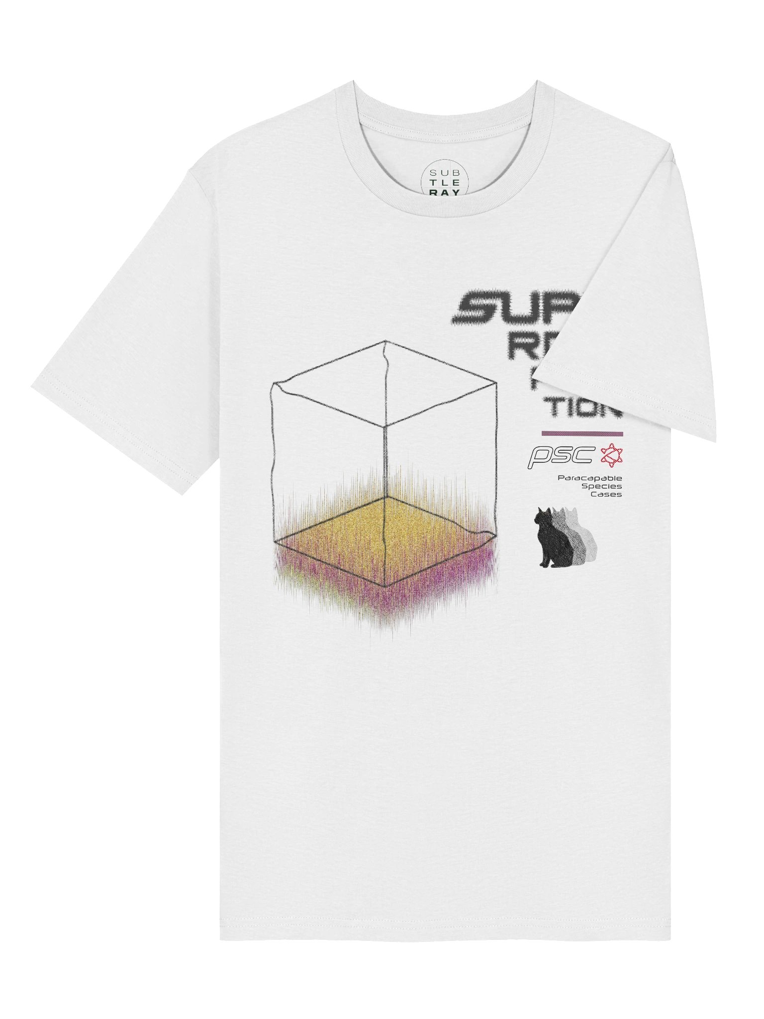 Superdisposition / Cat White Tee (Ships from EU/UK) product image (4)