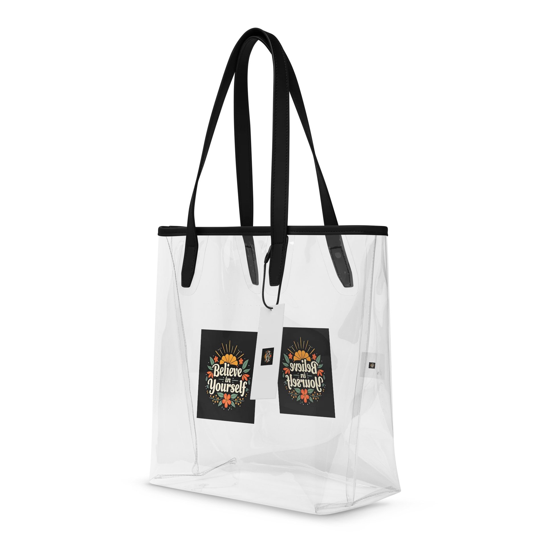 Believe in Yourself Floral Clear Tote Bag product image (4)