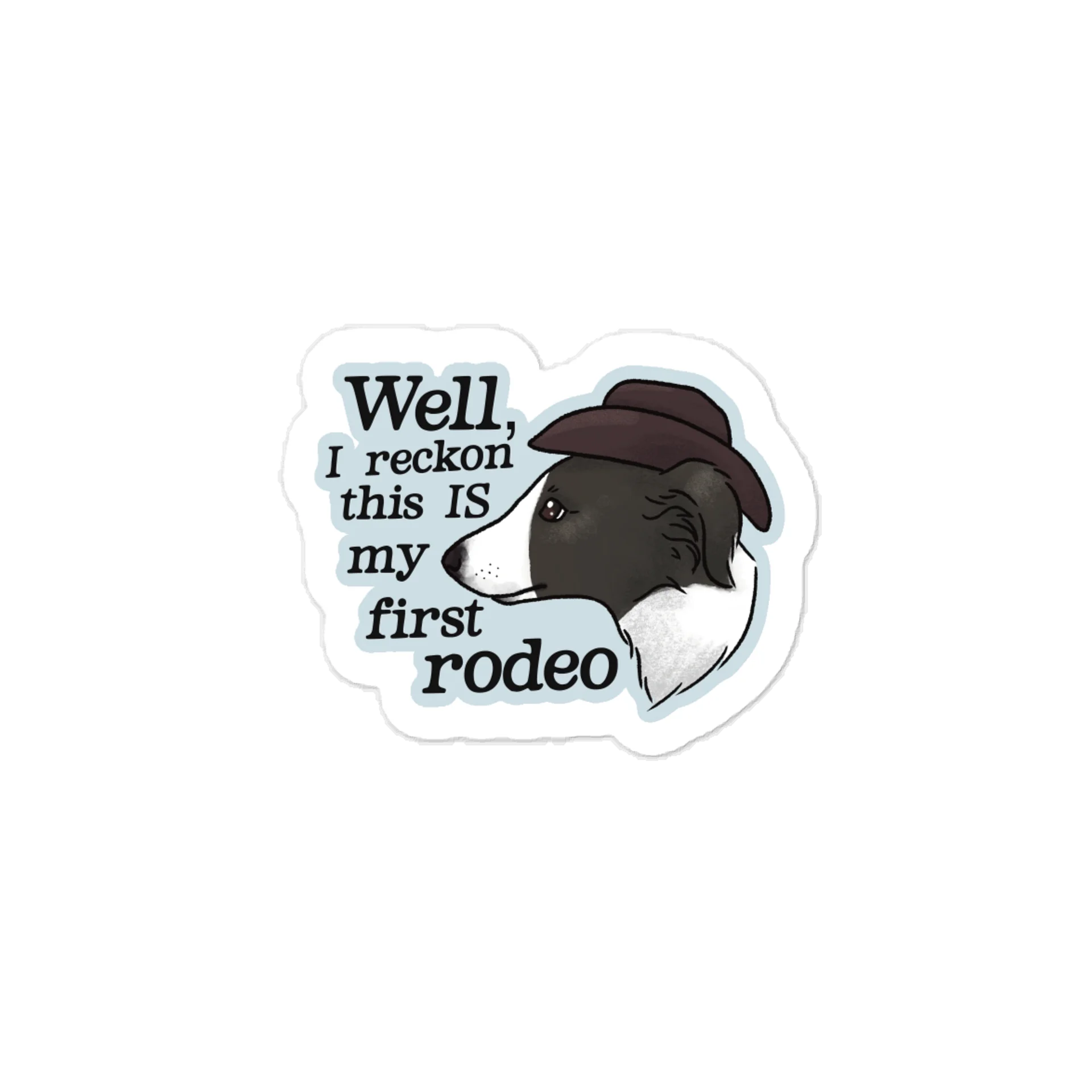 First Rodeo Puppy - Black and White - Sticker product image (1)