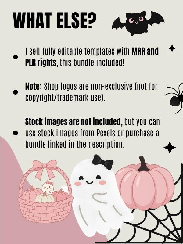 Coquette Halloween Etsy Shop Branding Kit product image (12)