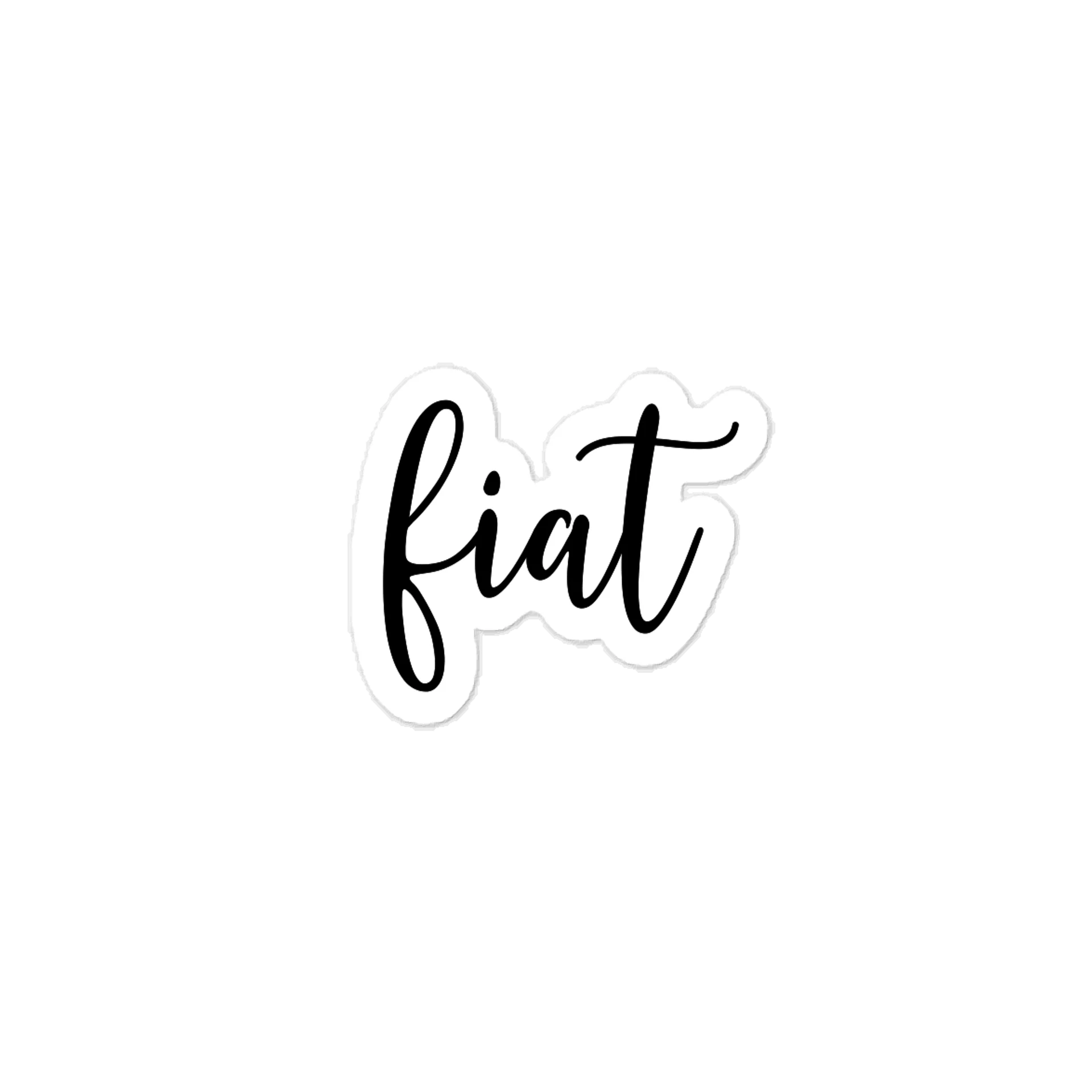 Fiat Script Sticker product image (1)