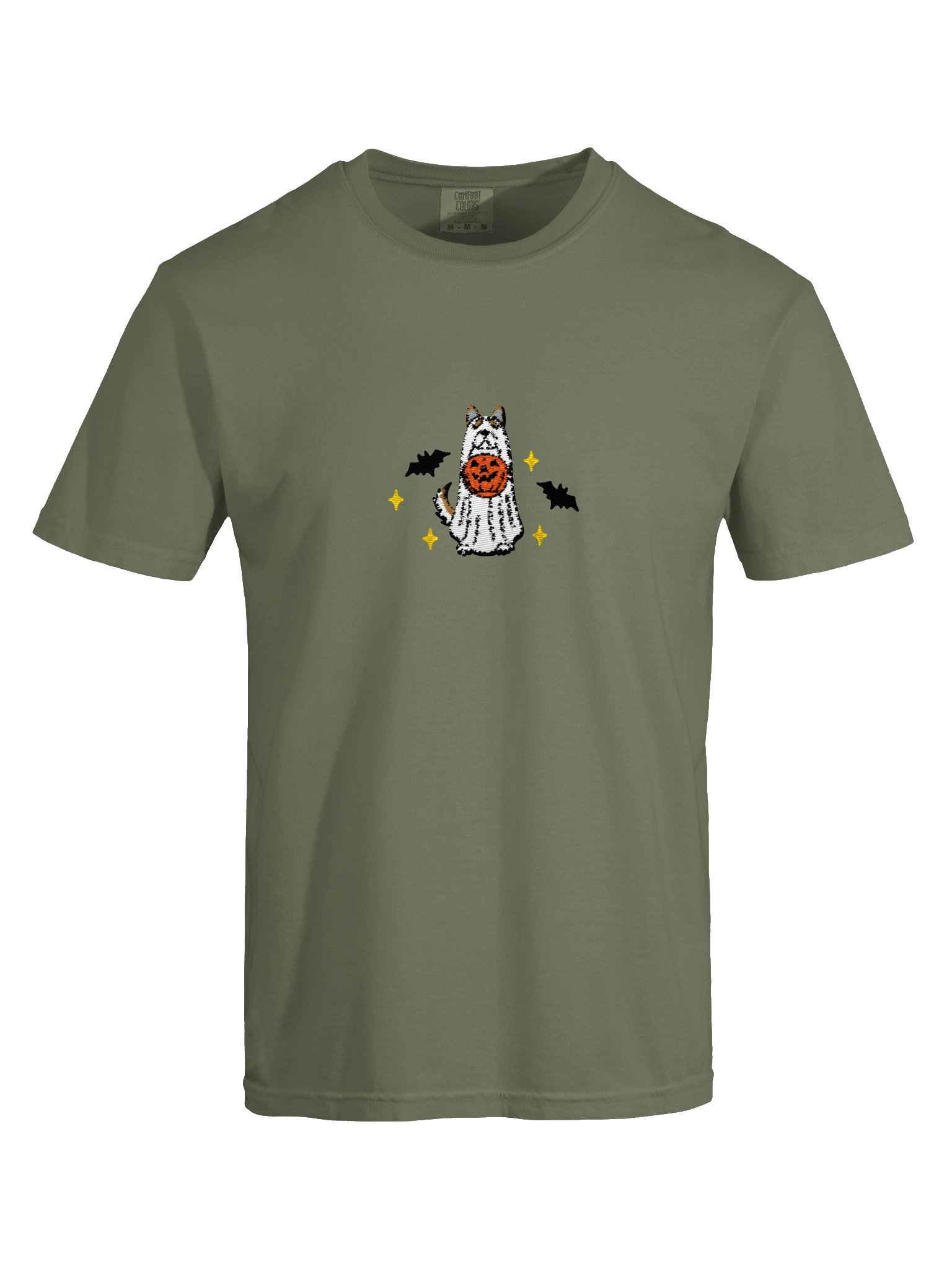 Halloween Siberian Husky(Brown & White) Embroidered T-Shirt product image (13)