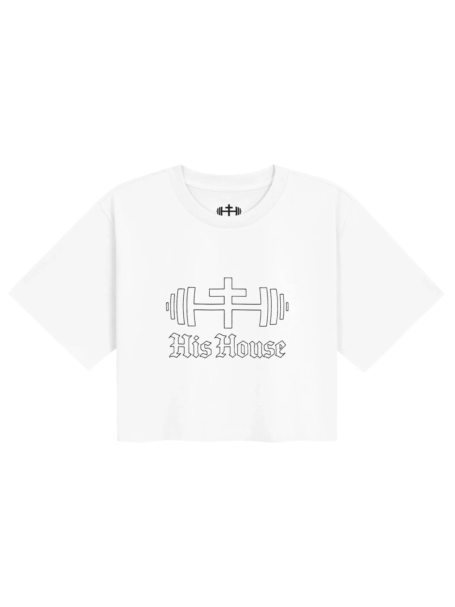 His House Womens Classic Crop Tee - Orchid/White/Ecru by His House