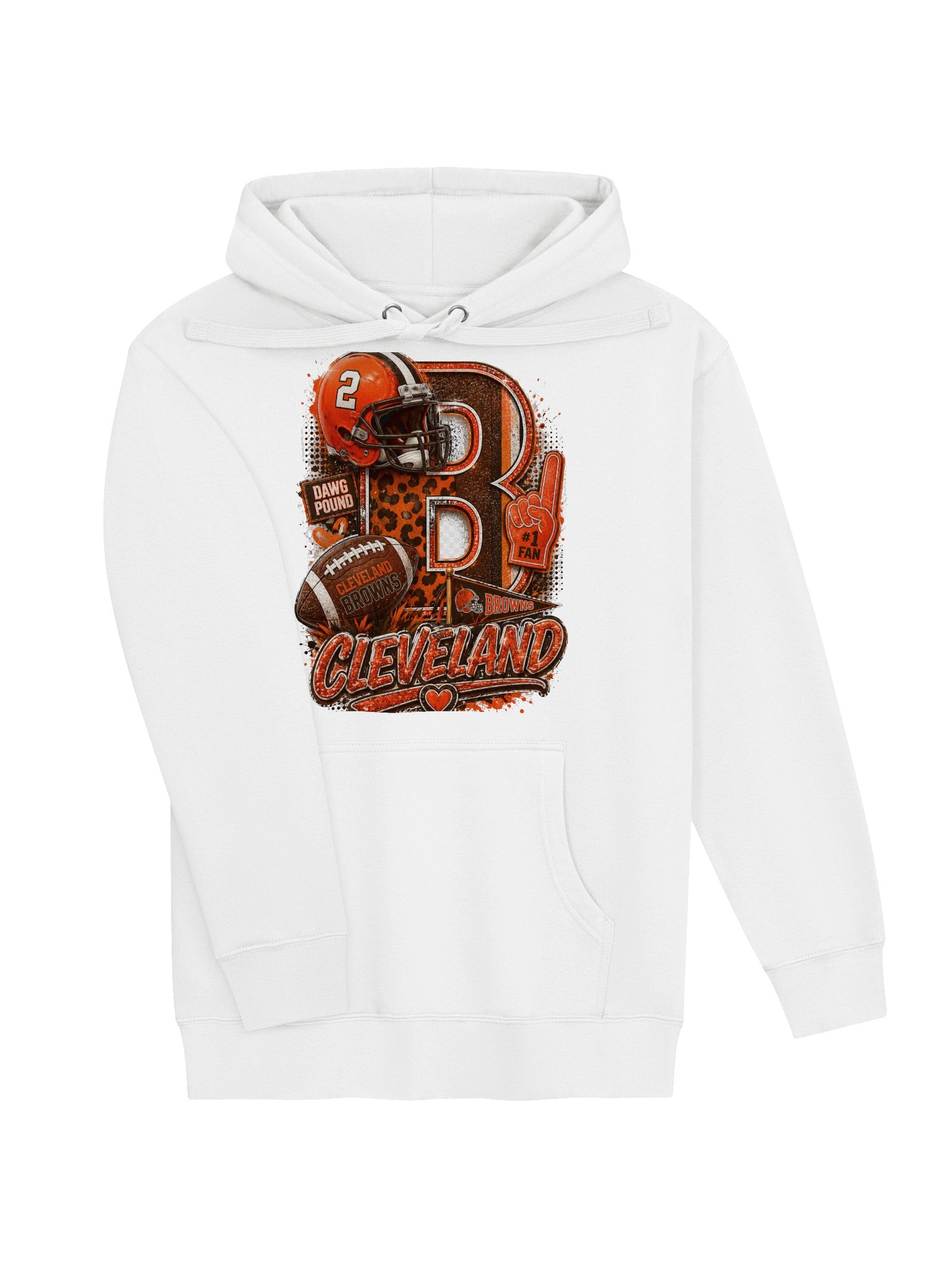 Cleveland Brown Football Hoodie product image (8)