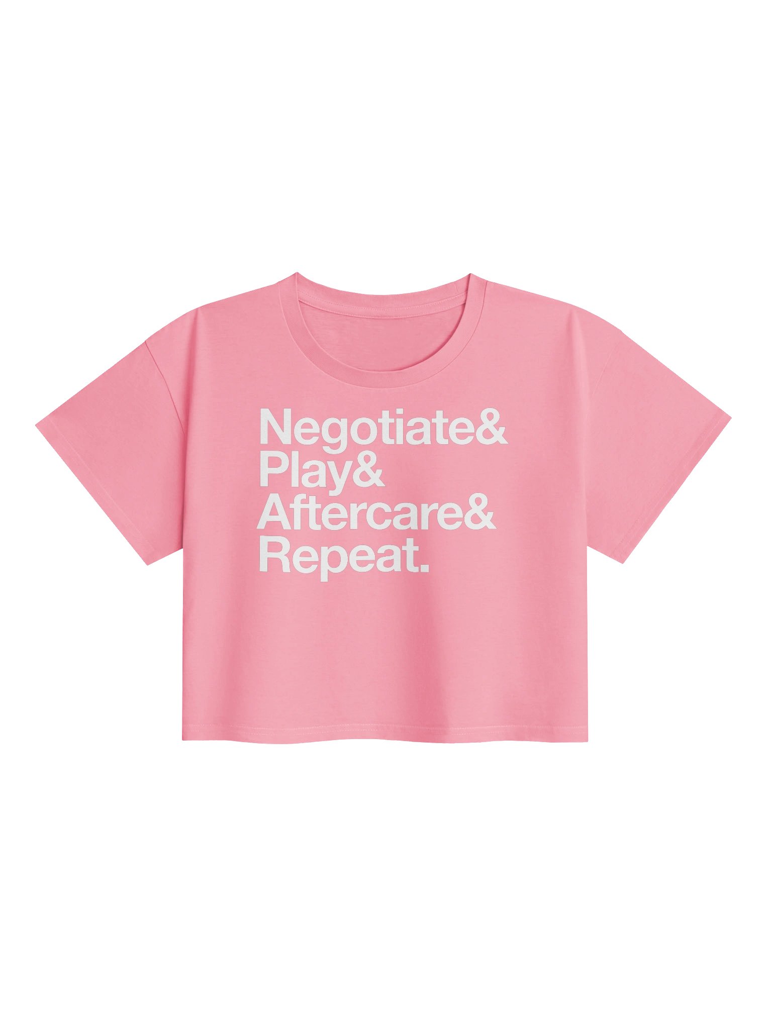 Negotiate. Play. Aftercare. Repeat. BDSM Crop T-Shirt product image (1)