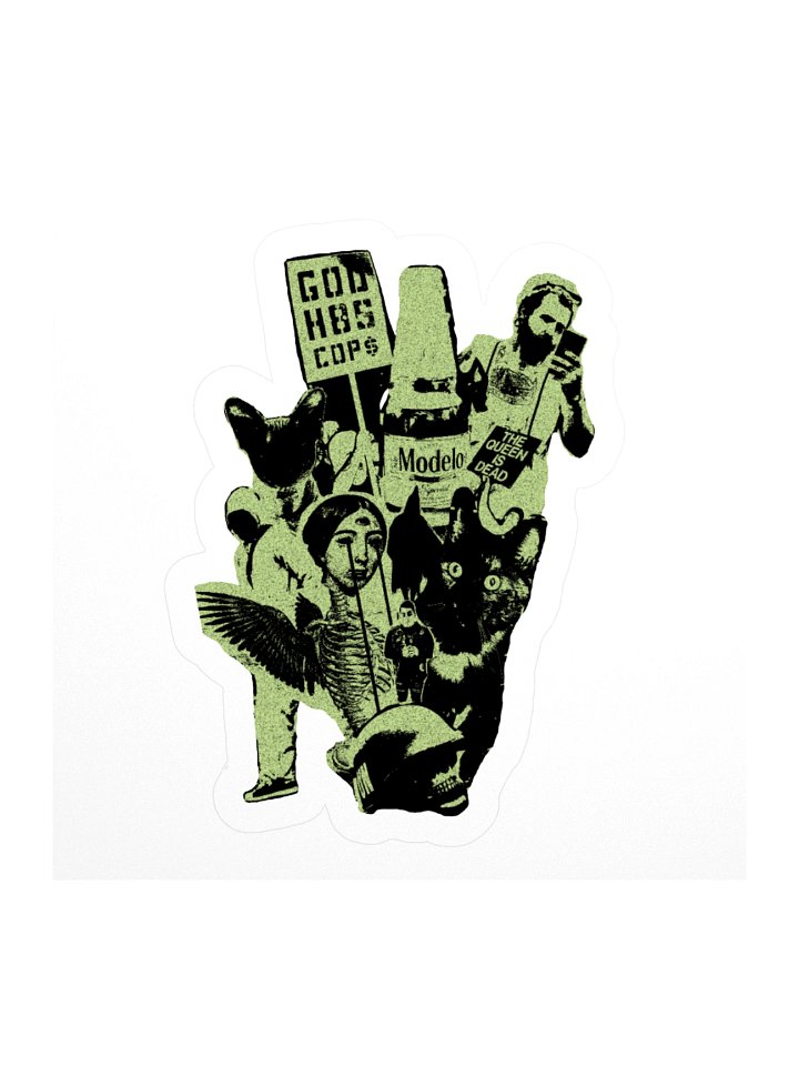 God Hates Collages Sticker product image (1)