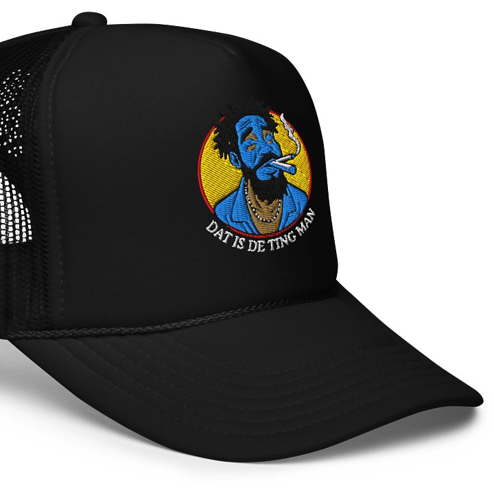 Dat Is De Ting Man Aqua Teal Color Design Trucker Hat product image (2)