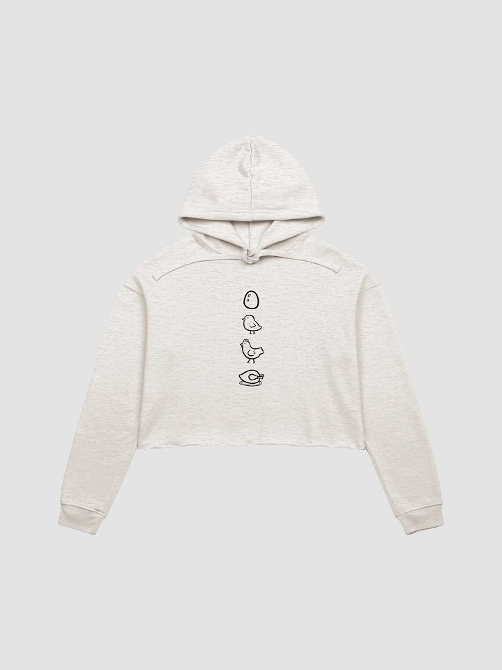 From Egg to Roast: Evolution Crop Hoodie product image (2)