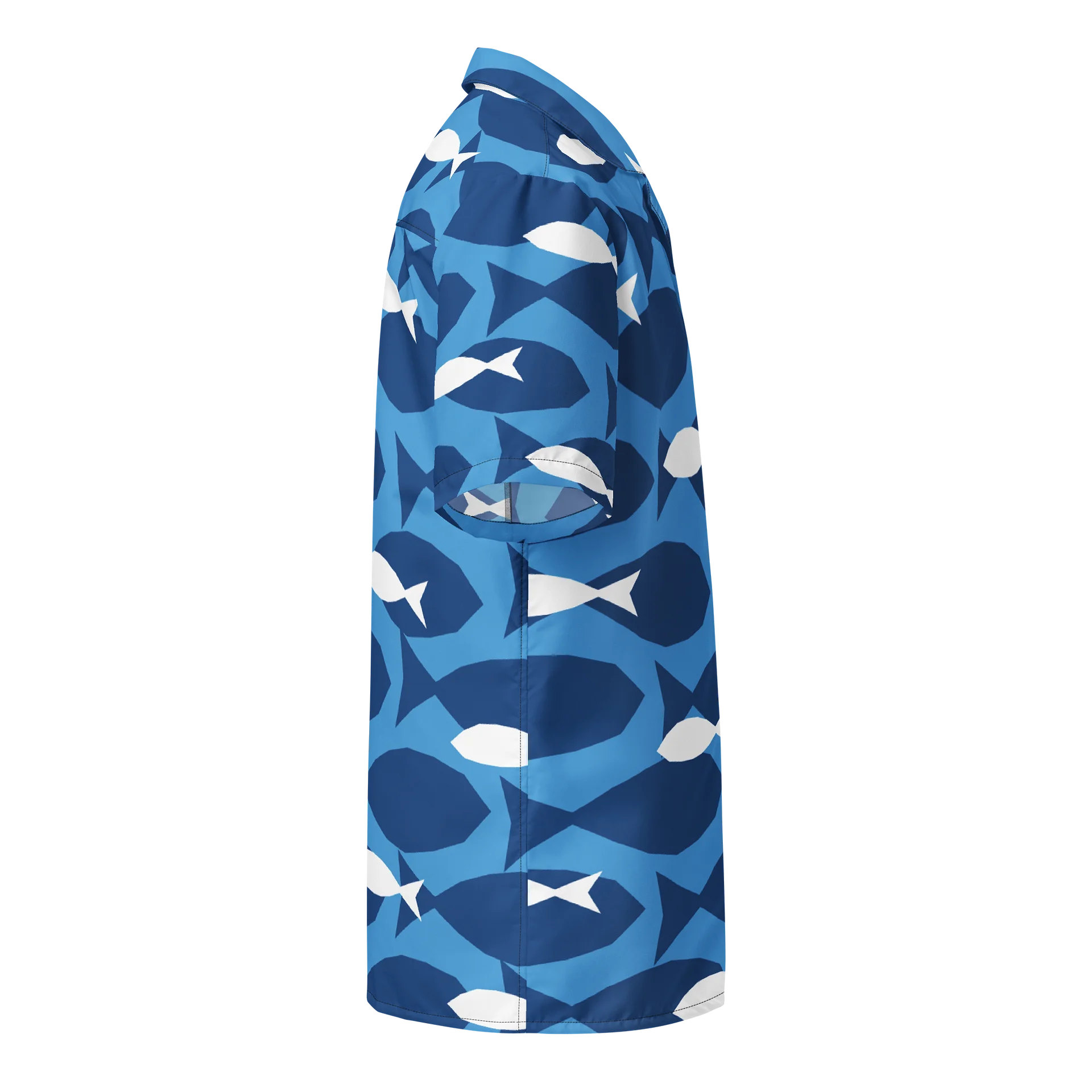 Blue Fish Wave Hawaiian Shirt product image (4)