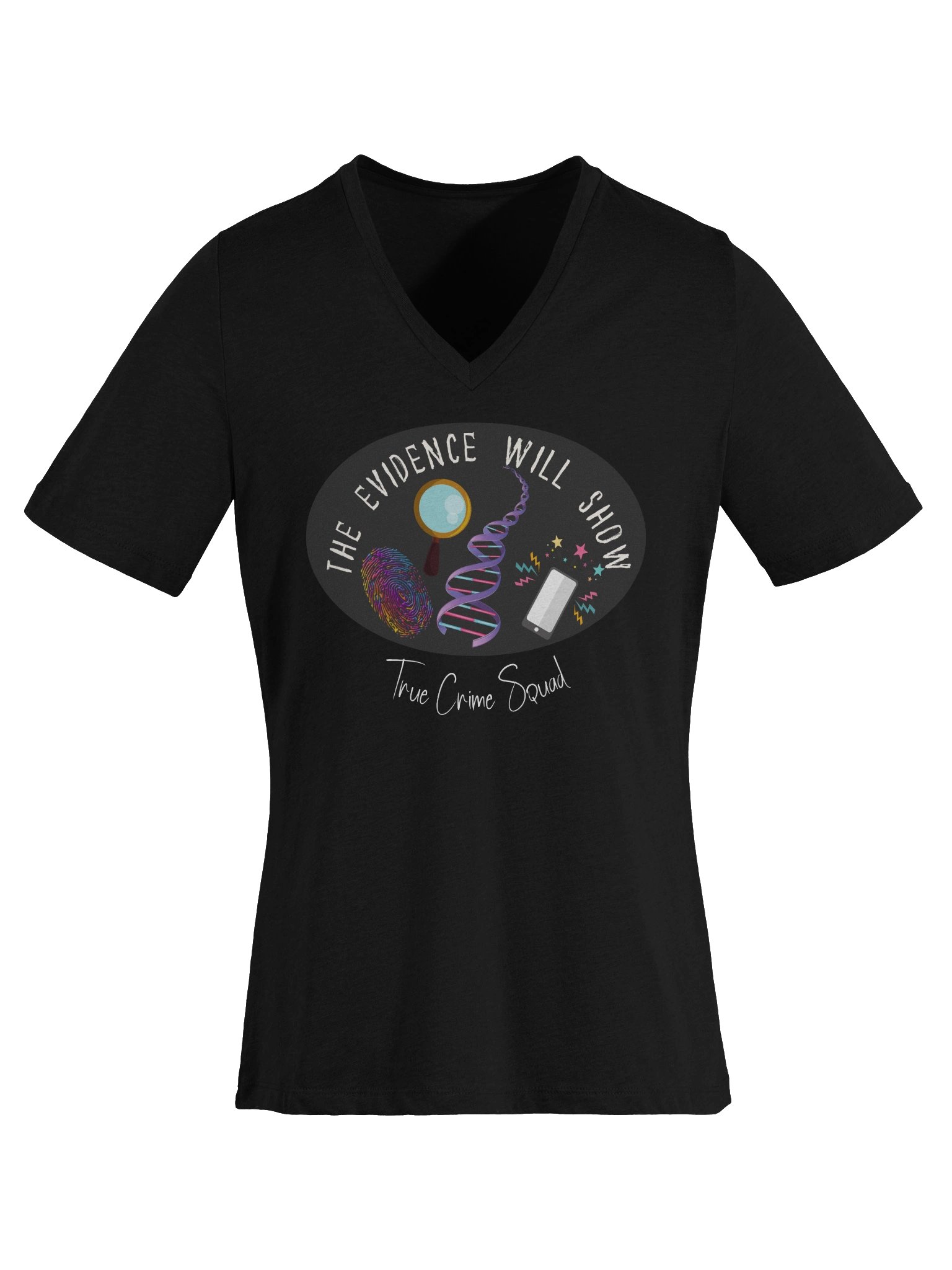 The Evidence Will Show V Neck T-shirt product image (37)