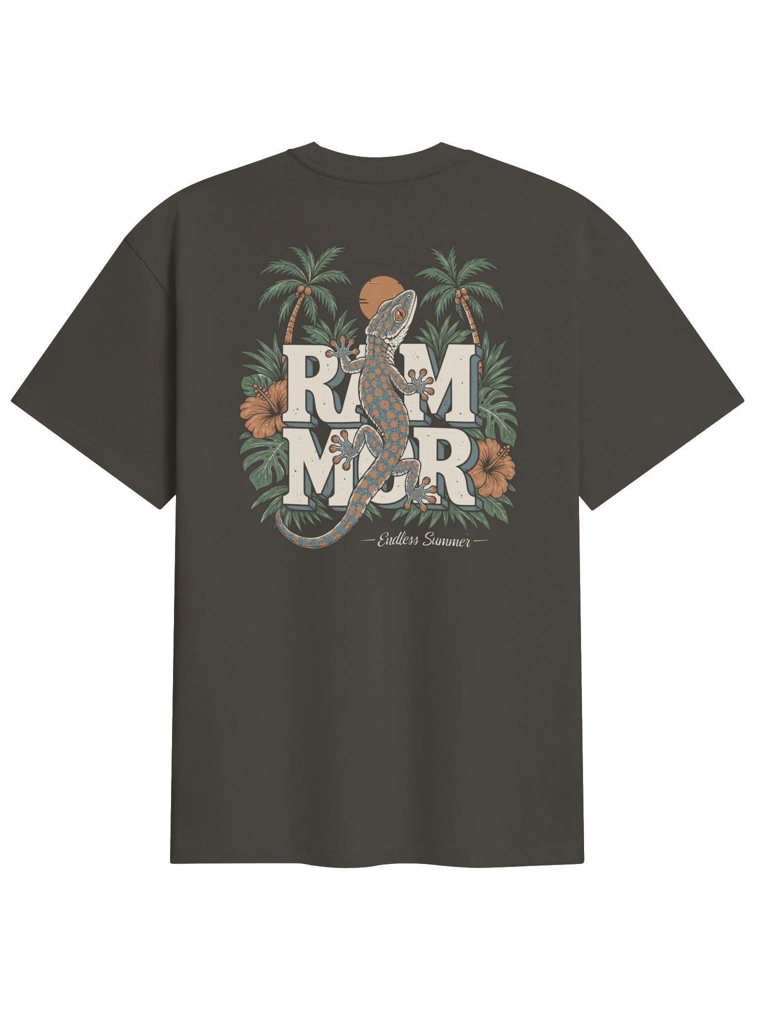 Gecko Oversized Tee Vintage Black / Black product image (1)