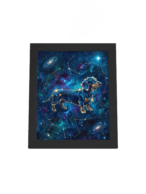 Dachshund Constellation Framed Poster