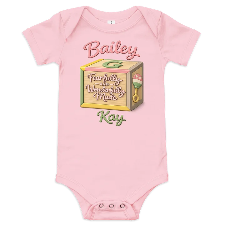 Fearfully and Wonderfully Made Personalized Baby Onesie product image (2)