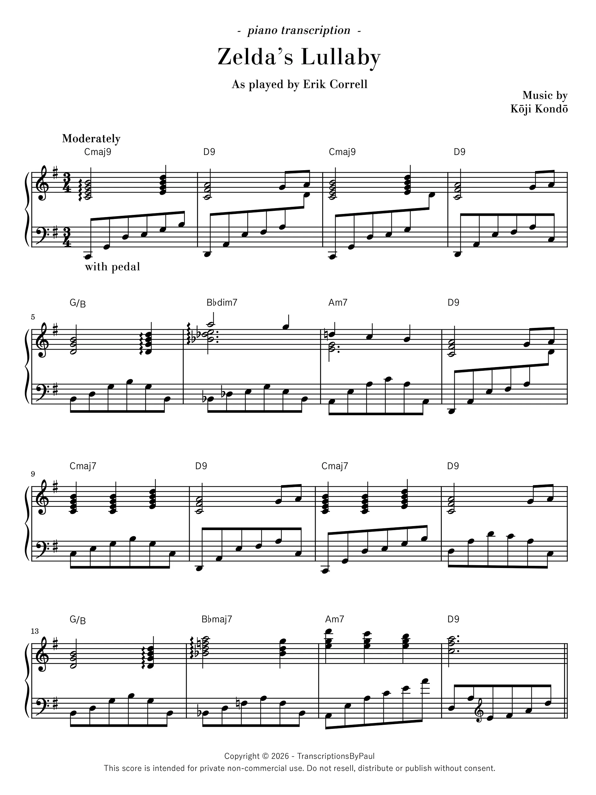 Zelda's Lullaby - Erik Correll product image (1)