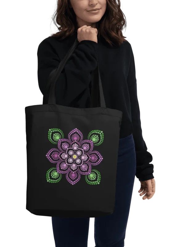 Purple and Green Mandala Eco-Friendly Tote Bag product image (1)