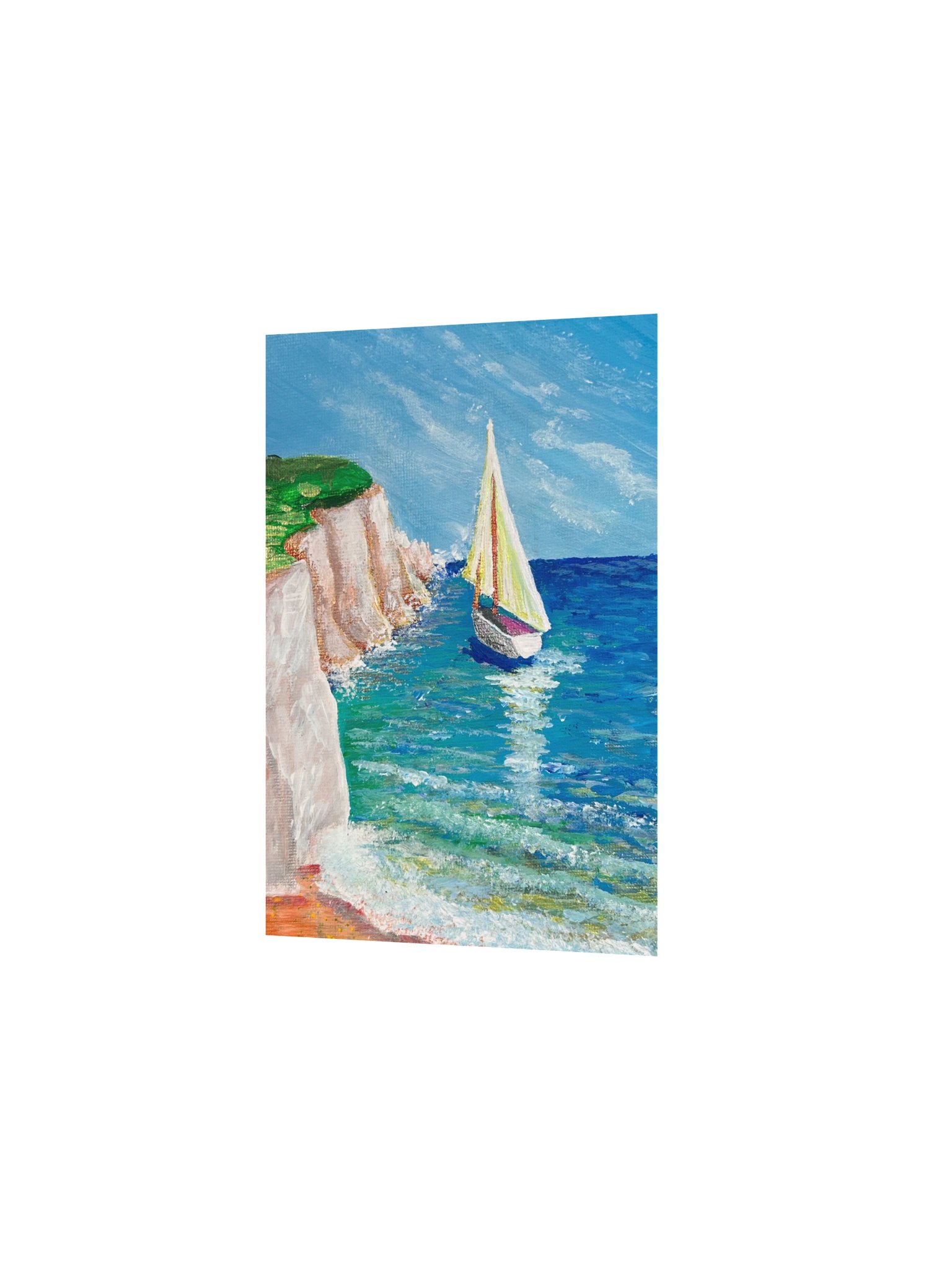 Sailboat by the Cliffs — Art Print product image (7)