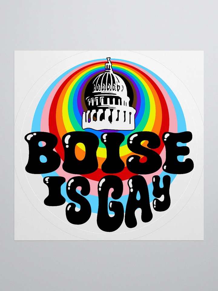 "BOISE IS GAY" city sticker product image (1)