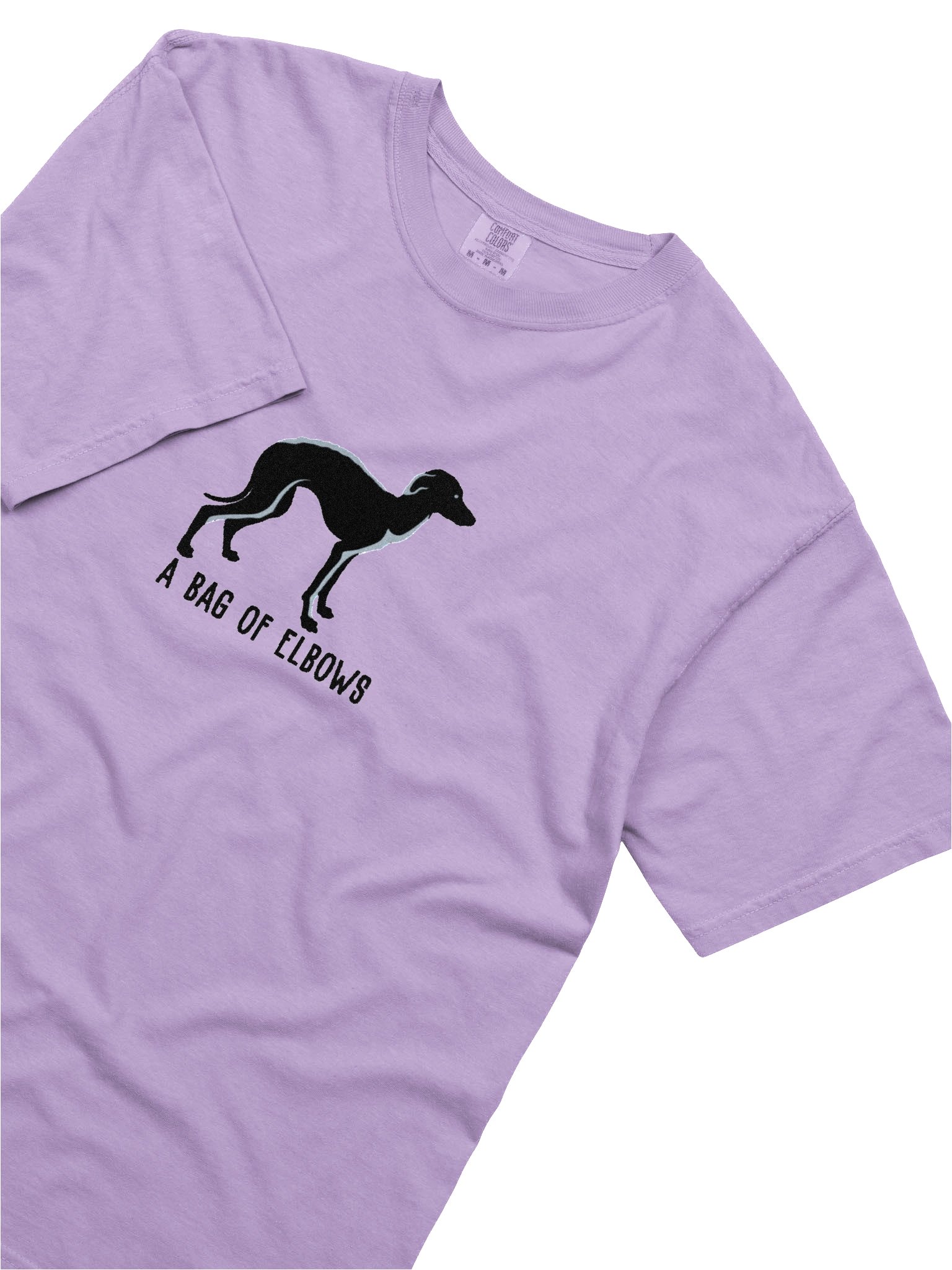 A Bag of Elbows T-Shirt(Embroidered) of an Italian Greyhound(Black) product image (8)