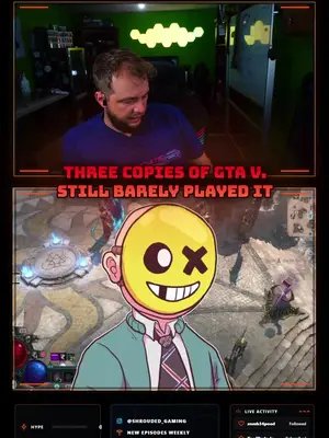 GTA V on PS3, PS4 and PC. How much of the actual story did I finish? Not enough to justify three copies. Alex and Wrecked talk GTA hype and the fun of playing online. From This Week at Shrouded episode 166 with agreener and Wrecked. #ThisWeekAtShrouded #SGC #Gaming #Shorts