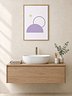 Lavender Moon Print | Abstract Bathroom Wall Art