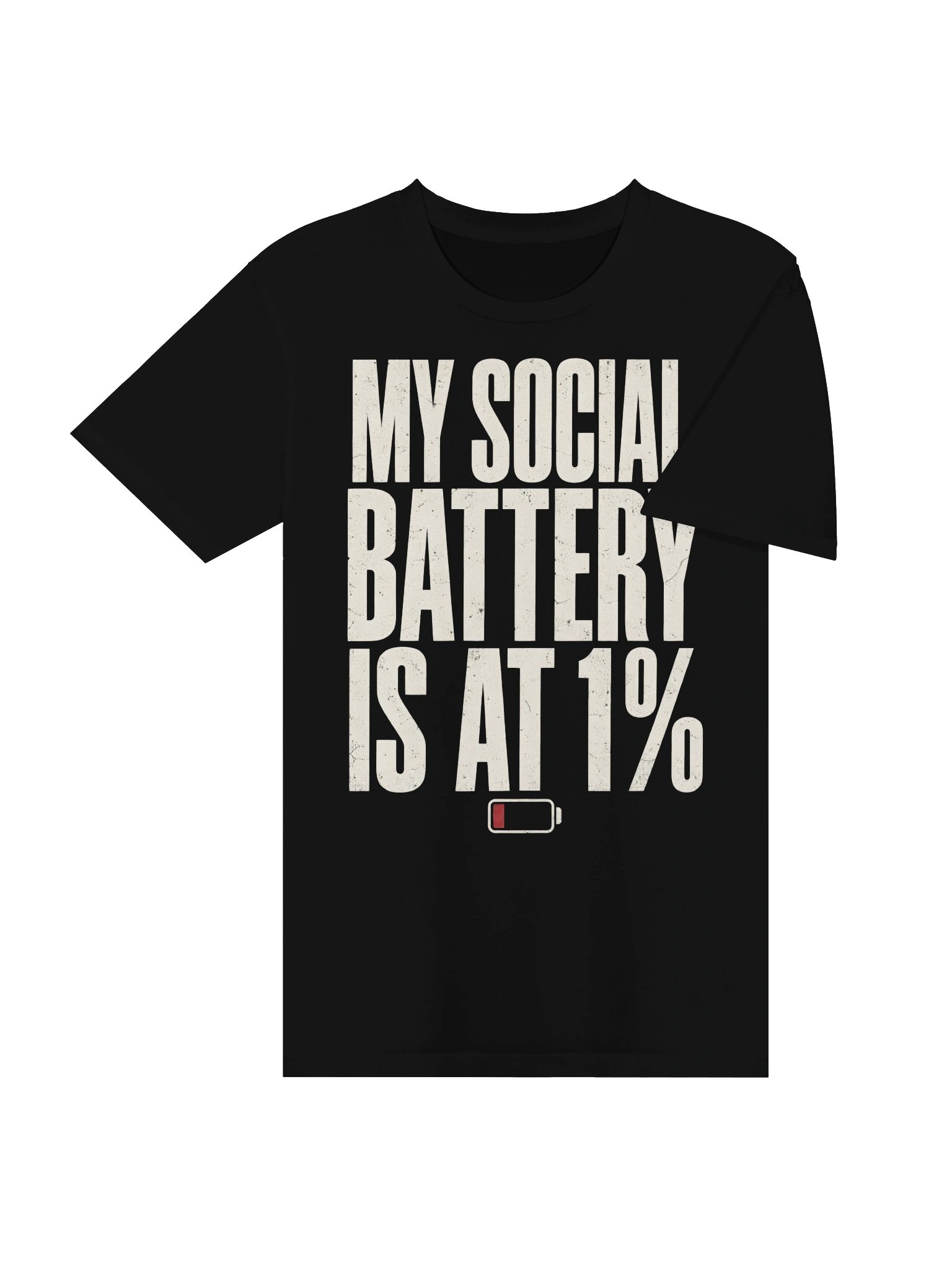 My Social Battery Is at 1% T-Shirt | Funny Introvert Graphic Tee product image (22)