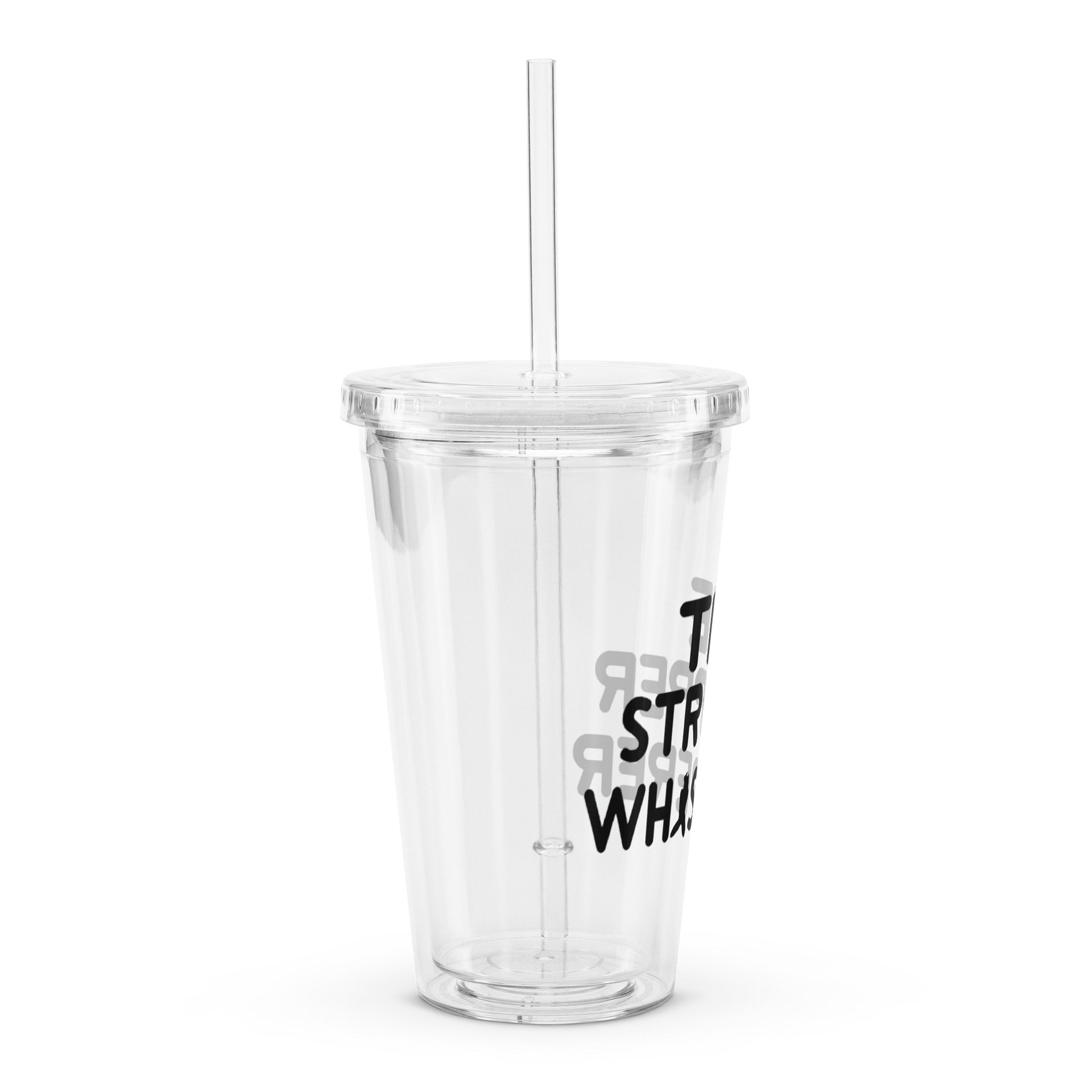 vector lettering clear plastic tumbler product image (3)