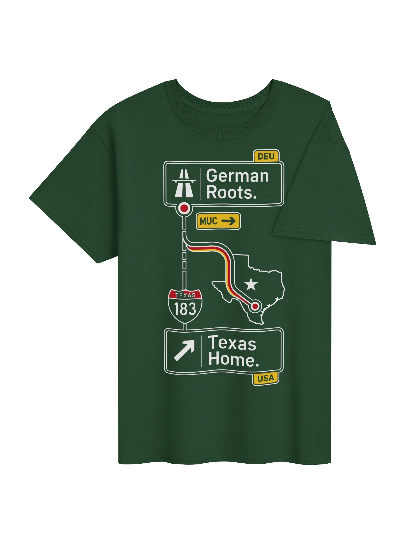 German Roots Texas Home Highway Sign Tee product image (34)