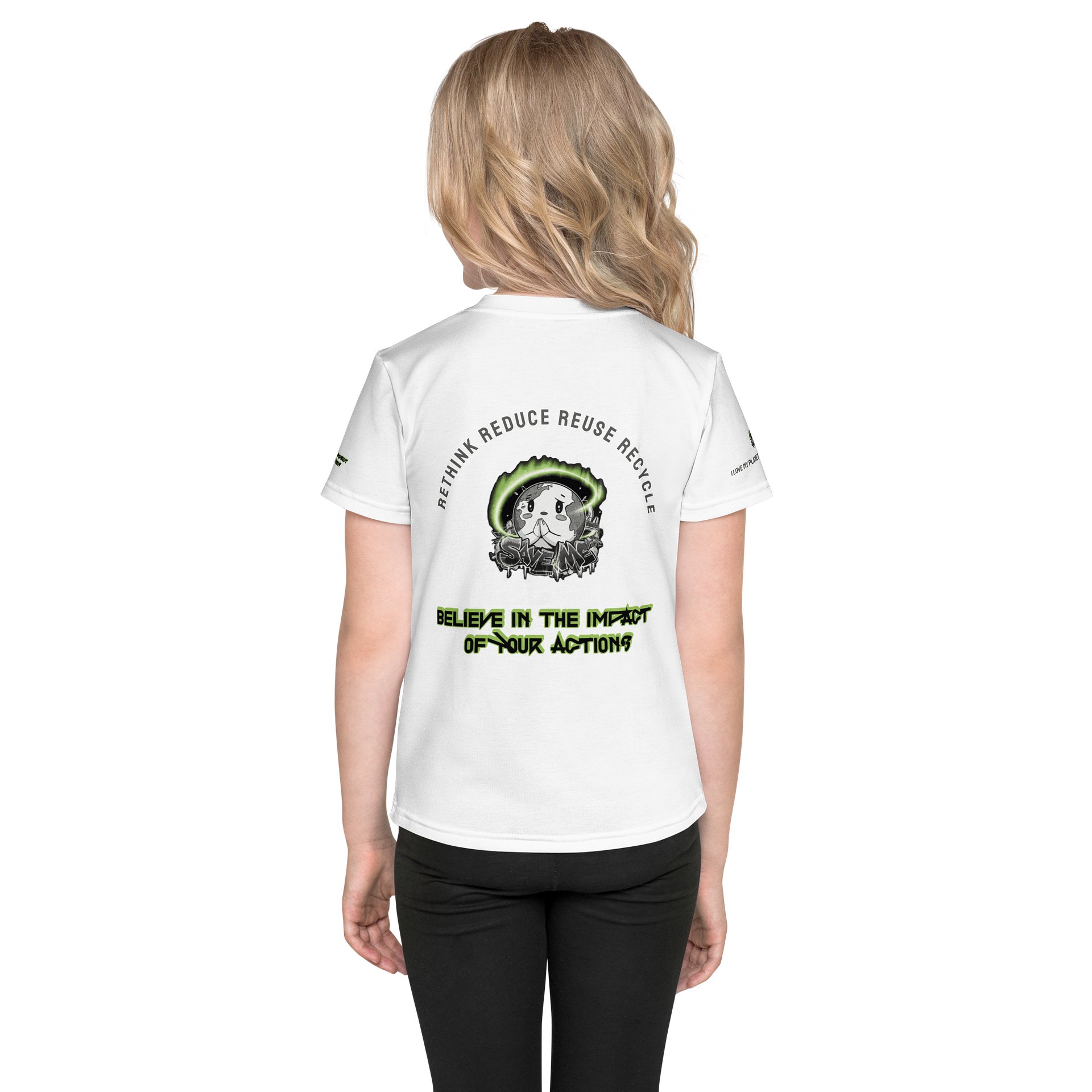 Save Me Kids Crew Neck T-Shirt | Eco-Friendly Style for Young Activists product image (2)