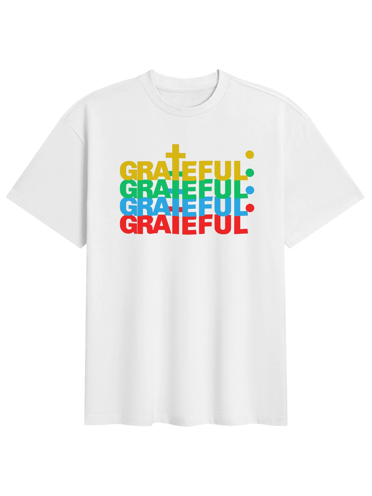 Grateful Boxy Tee (White) product image (1)