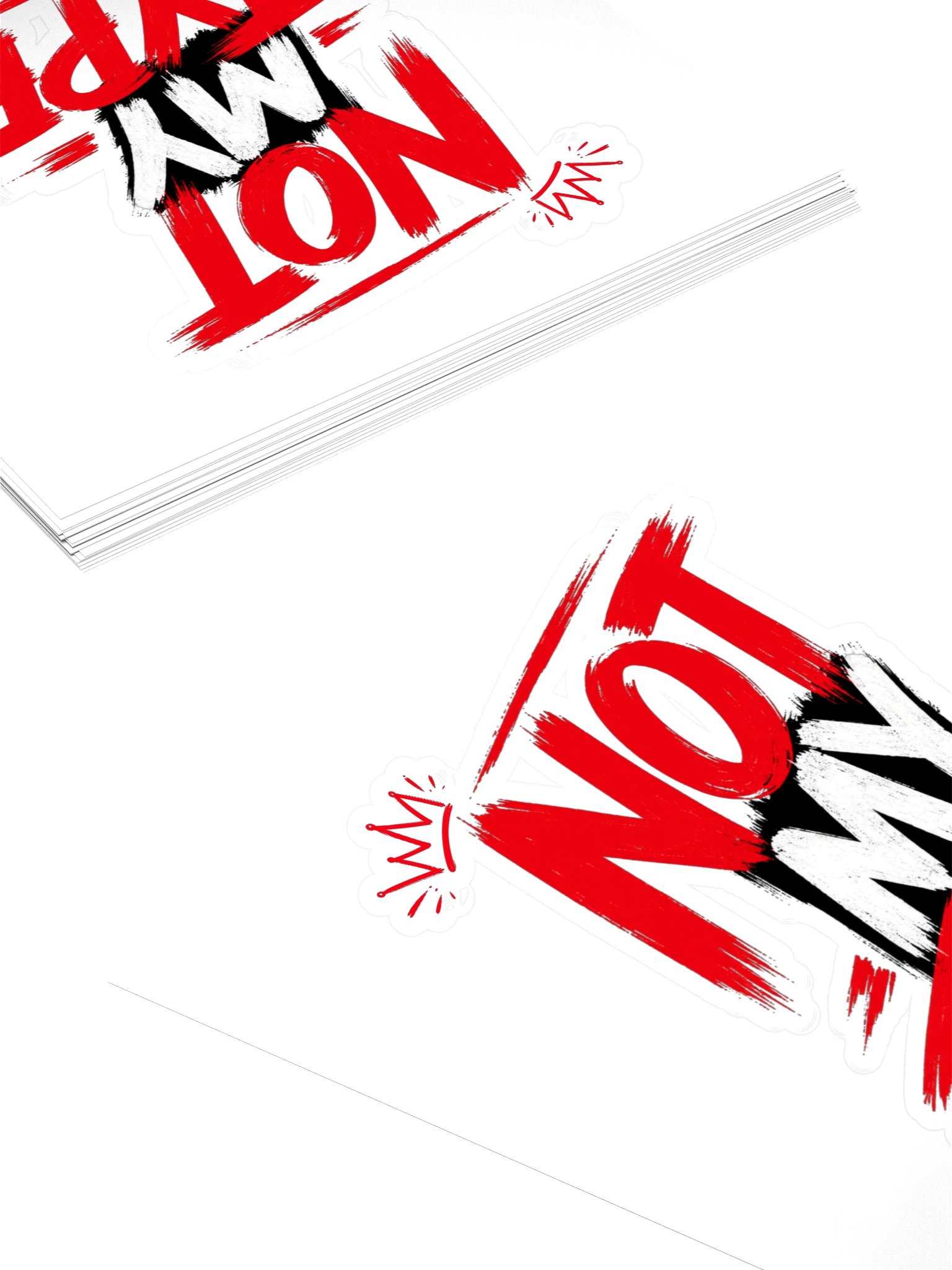 Not My Type Red Brush-Style Kiss Cut Sticker product image (4)