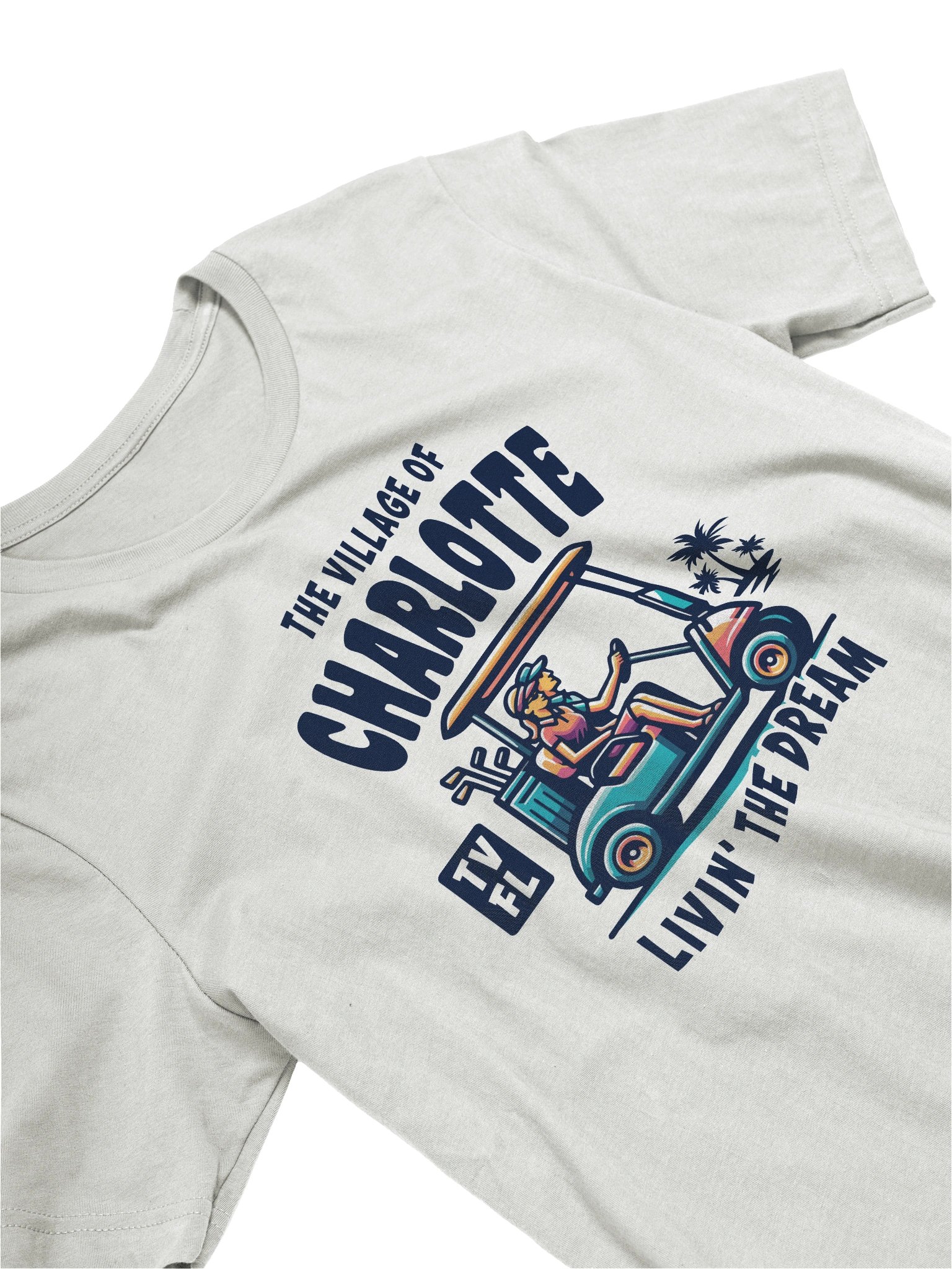 The Village of Charlotte TV FL Golf Cart Design T-Shirt product image (22)